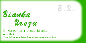 bianka urszu business card